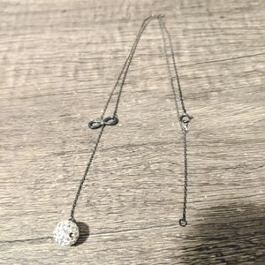 Women's Necklace Pendant Infinity Love Disco Ball Rhinestones With Clasp